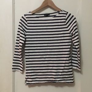 boatneck striped shirt